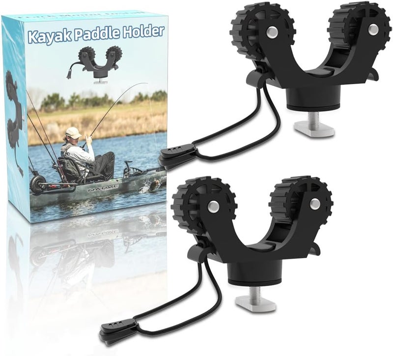 Huntury Kayak Paddle & Fishing Net Holder - Track Mount Accessories for Canoe, Paddle Board - Image 1